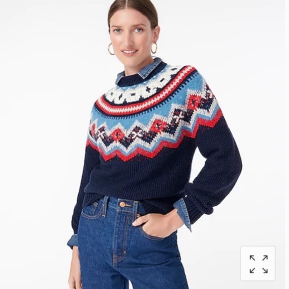 JCREW Zigzag Fair Isle sweater - Picture 1 of 9